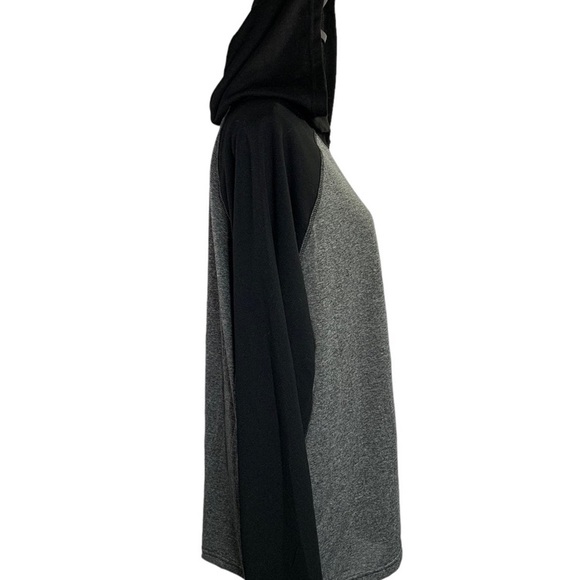 Zone Pro men’s XL hooded pullover shirt Black- Gray Long sleeve Polyester men XL - Picture 4 of 8